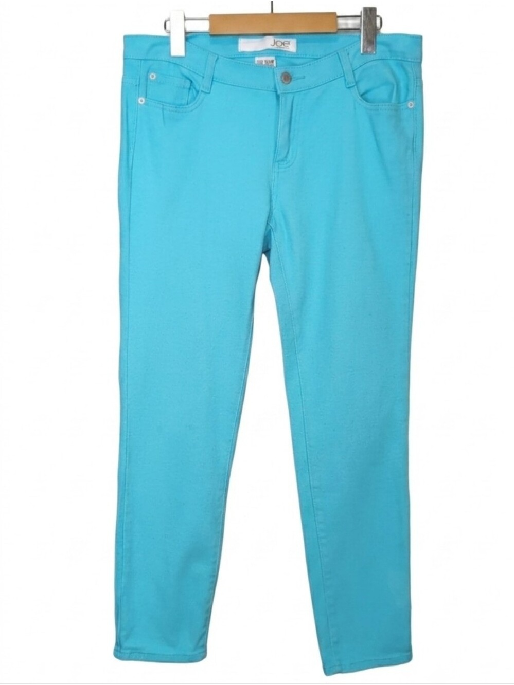 Joe Fresh Turquoise Slim Leg Jeans Womens Size 10 Cotton Blend Denim Spring